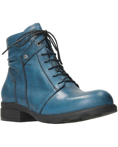 Wolky Center Water Resistant Lace-up Boot - Blue