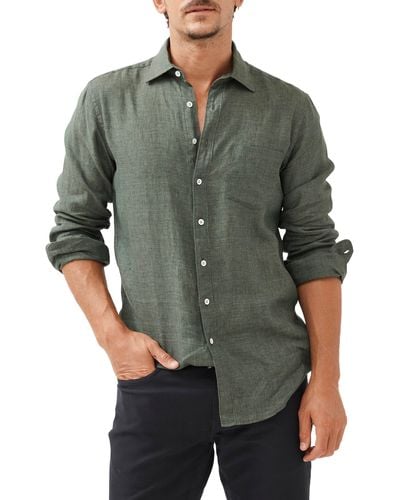 Rodd & Gunn Seaford Linen Button-up Shirt - Green