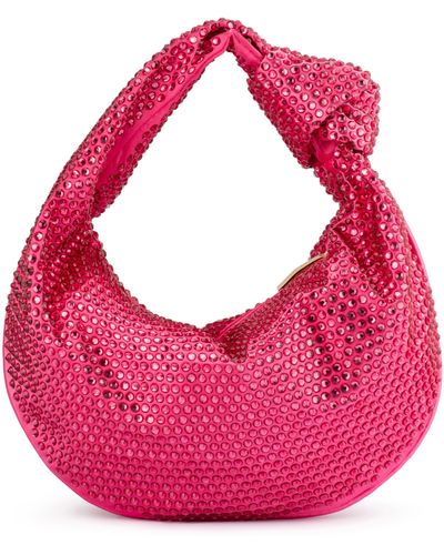 OLGA BERG Juliana Crystal Top Handle Bag - Pink