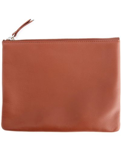 ROYCE New York Leather Travel Pouch - Brown