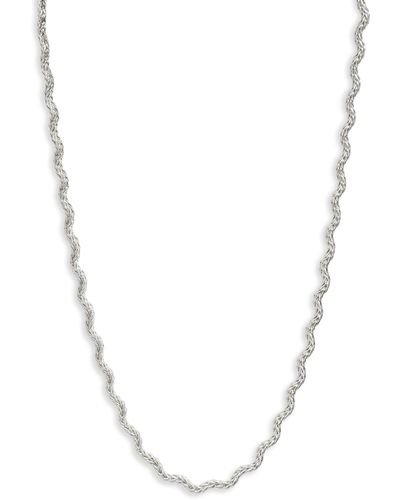 Nordstrom Woven Wavy Chain Necklace - White