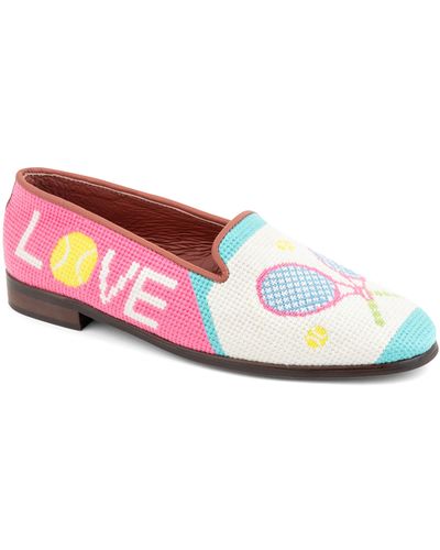 ByPaige Needlepoint Golf Flat - Pink