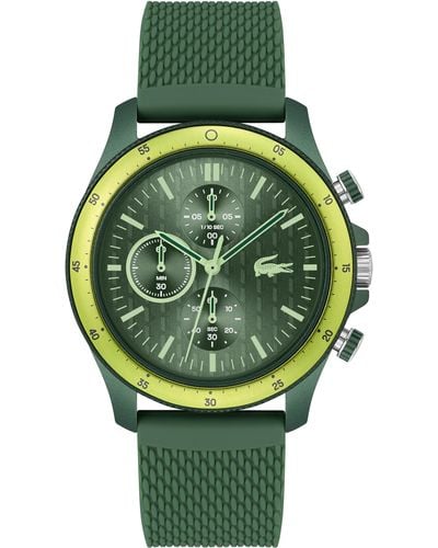 Lacoste Neoheritage Chronograph Silicone Strap Watch - Green