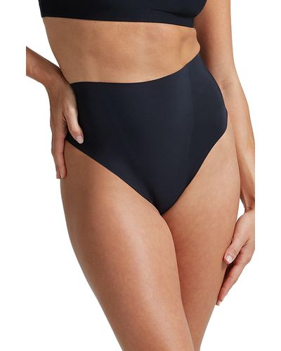 Commando High-rise Zone Smoothing Thong in Brown