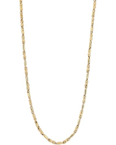 Bony Levy 14k Gold Bar Ball Chain Necklace - Multicolor
