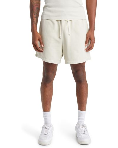 Elwood Core Organic Cotton Brushed Terry Sweat Shorts - Natural