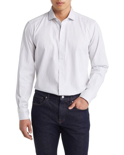 Peter Millar Brookhaven Stripe Button-up Shirt - White
