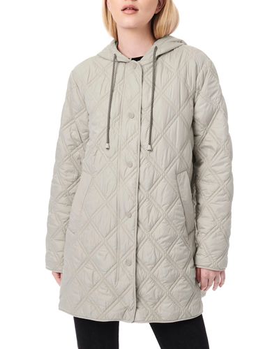 Bernardo Hooded Quilted Liner Jacket - Gray