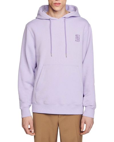 Sandro Logo Hoodie Sweatshirt - Purple