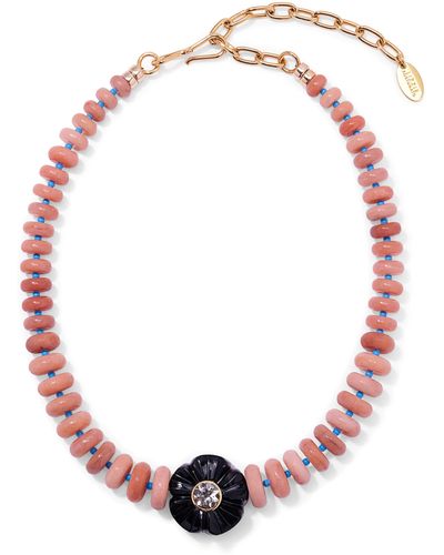 Lizzie Fortunato Peach Blossom Beaded Necklace - White