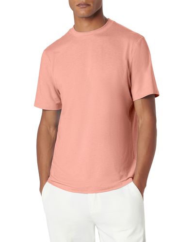Bugatchi Crewneck Performance T-shirt - Pink