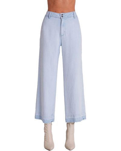 Bella Dahl Saige Wide Leg Crop Jeans - Blue