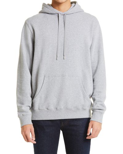 Sunspel Cotton French Terry Hoodie - Gray