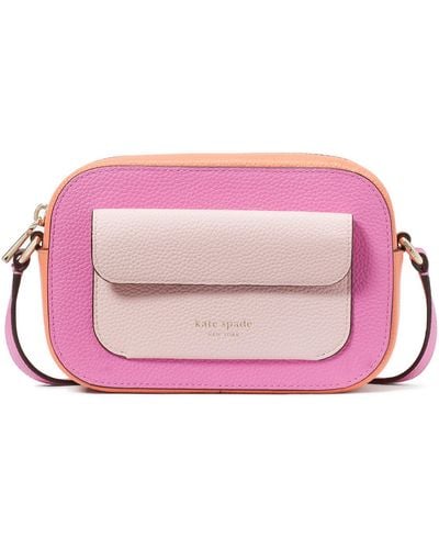 Kate Spade Ava Colorblock Leather Crossbody Bag - Pink