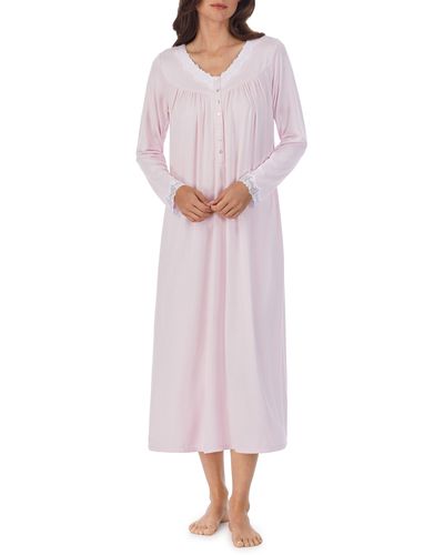 Eileen West Long Sleeve Ballet Nightgown - White