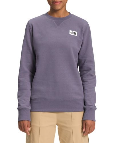 The North Face Heritage Patch Crewneck Sweatshirt - Purple
