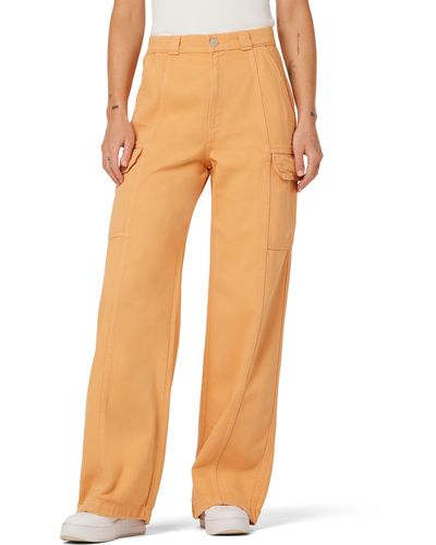 Hudson Jeans High Waist Wide Leg Cargo Pants - Orange