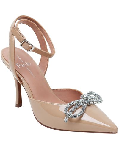 Linea Paolo Heart Ankle Strap Pointed Toe Pump - Pink