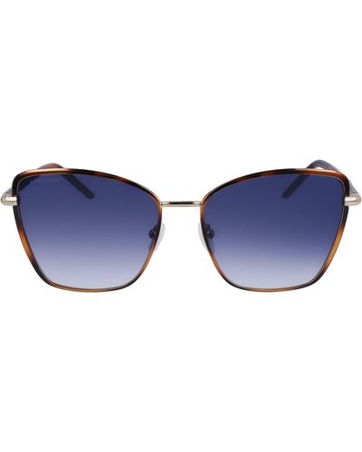 Longchamp 58mm Gradient Butterfly Sunglasses - Blue