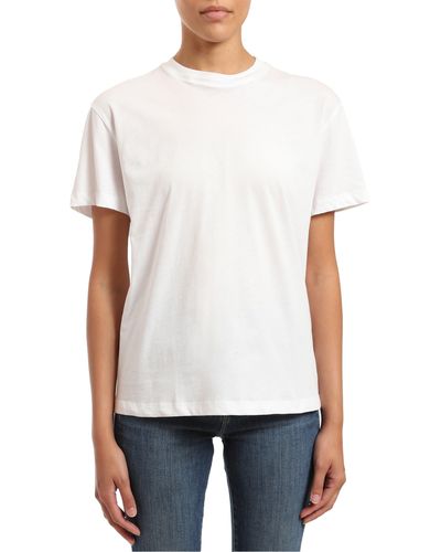 Mavi Crewneck Cotton Boyfriend T-shirt - White