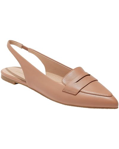 Jack Rogers Pennie Slingback Pointed Toe Flat - Natural