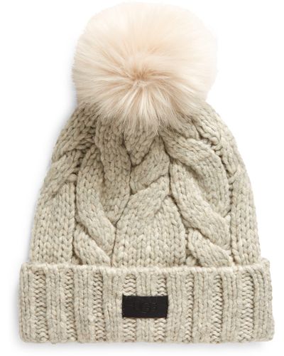 UGG ugg(r) Cable Knit Pom Beanie - Natural