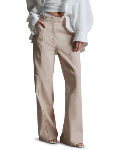 & Other Stories & Wide Leg Cotton Pants - Natural