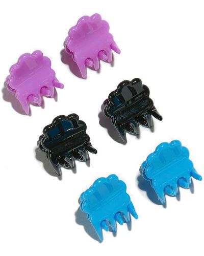 CHUNKS Assorted 6-pack Micro Claw Clips - Blue