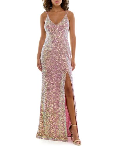 Speechless Sequin Gown - Multicolor
