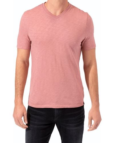 Threads For Thought V-neck Organic Cotton T-shirt - Pink