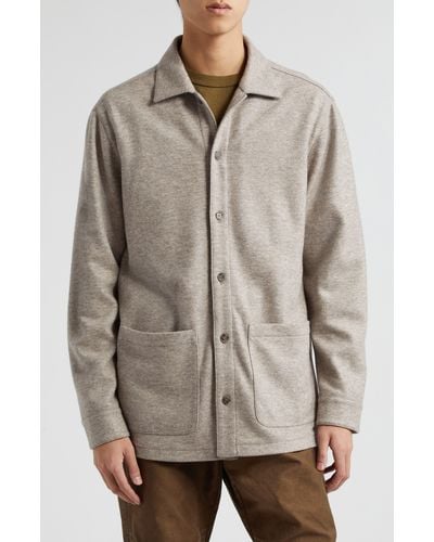 Thom Sweeney Cashmere Blend Overshirt - Brown