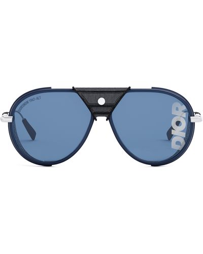 Dior 'snow A1i 57mm Pilot Sunglasses - Blue