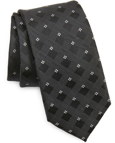 Nordstrom Erwin Geometric Silk Tie - Black
