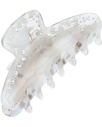 L. Erickson Boca Crystal Jaw Clip - White