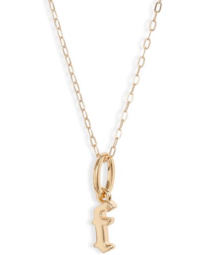 Miranda Frye Sophie Customized Initial Pendant Necklace - Metallic