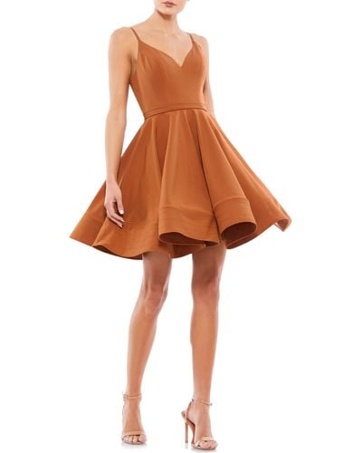 Ieena for Mac Duggal Fit & Flare Cocktail Dress - Orange