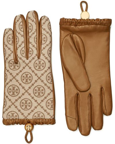 Tory Burch T Monogram Toggle Gloves - Multicolor