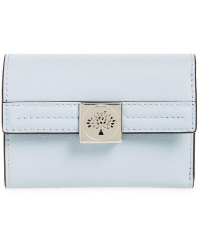 Mulberry Tree Logo Leather Trifold Wallet - White
