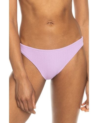 Roxy Aruba Textured Bikini Bottoms - Purple
