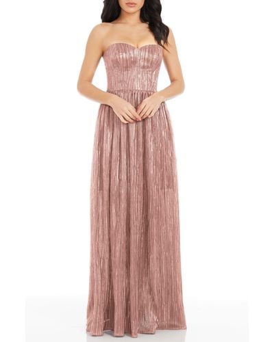 Dress the Population Audrina Strapless Gown - Pink