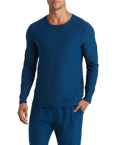 Beyond Yoga Featherweight Always Beyond Long Sleeve Performance T-shirt - Blue