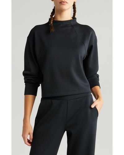 Zella Luxe Scuba Sweatshirt - Black