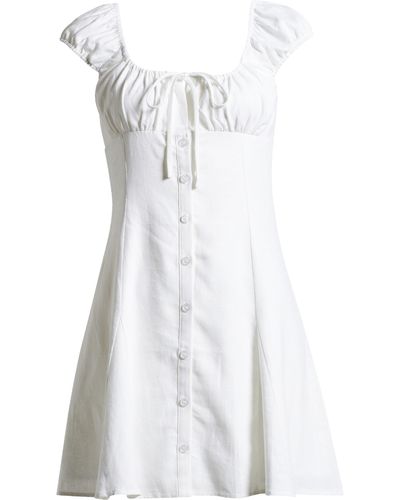 Wayf Love Again Linen Blend Minidress - White