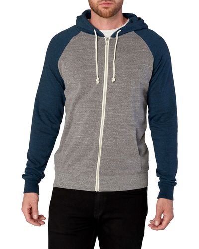 Threads For Thought Threads For Thought Raglan Hoodie - Blue