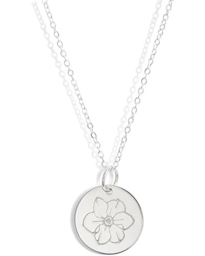 Nashelle Birth Flower Necklace - White