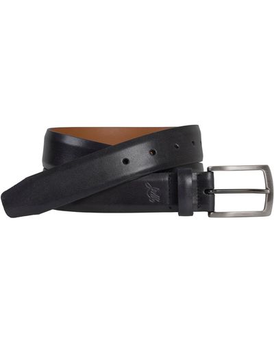 Johnston & Murphy Ellsworth Leather Belt - Black