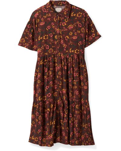 Brixton Beauford Floral Shirtdress - Brown