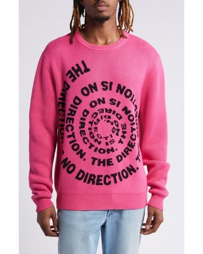 DIET STARTS MONDAY Spiral Sweater - Pink