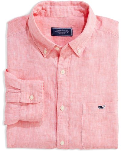 Vineyard Vines Linen Button-down Shirt - Pink