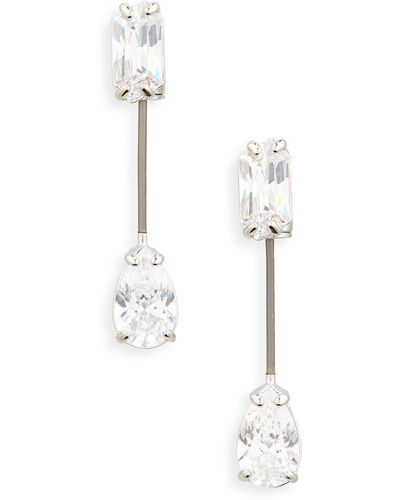 Swarovski Mesmera Crystal Drop Earrings - White